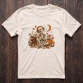 The Eternal Listener Tee: Cozy Skeleton Autumn T-shirt